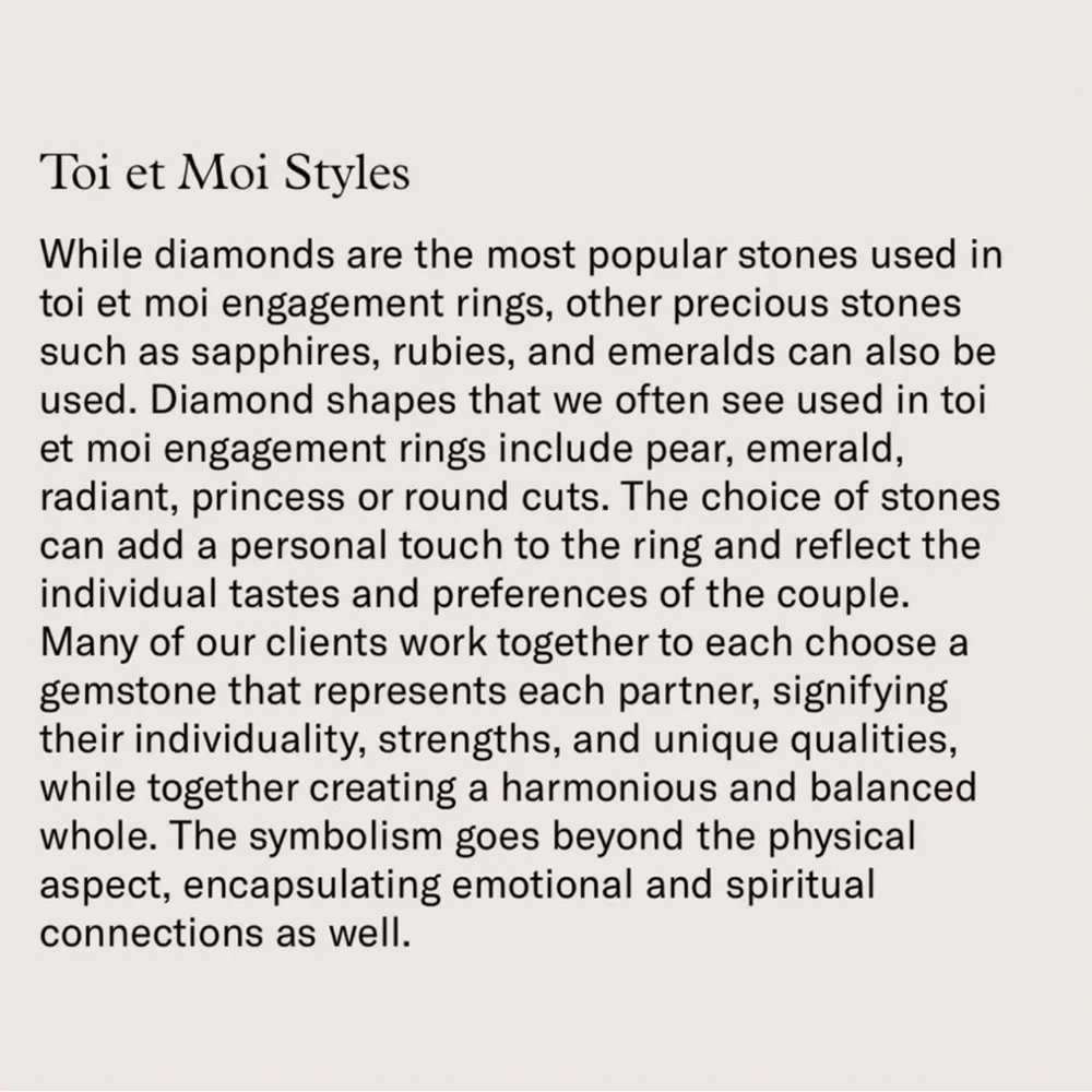 Toi et Moi Double Stone Engagement Ring - Picture 7 of 10